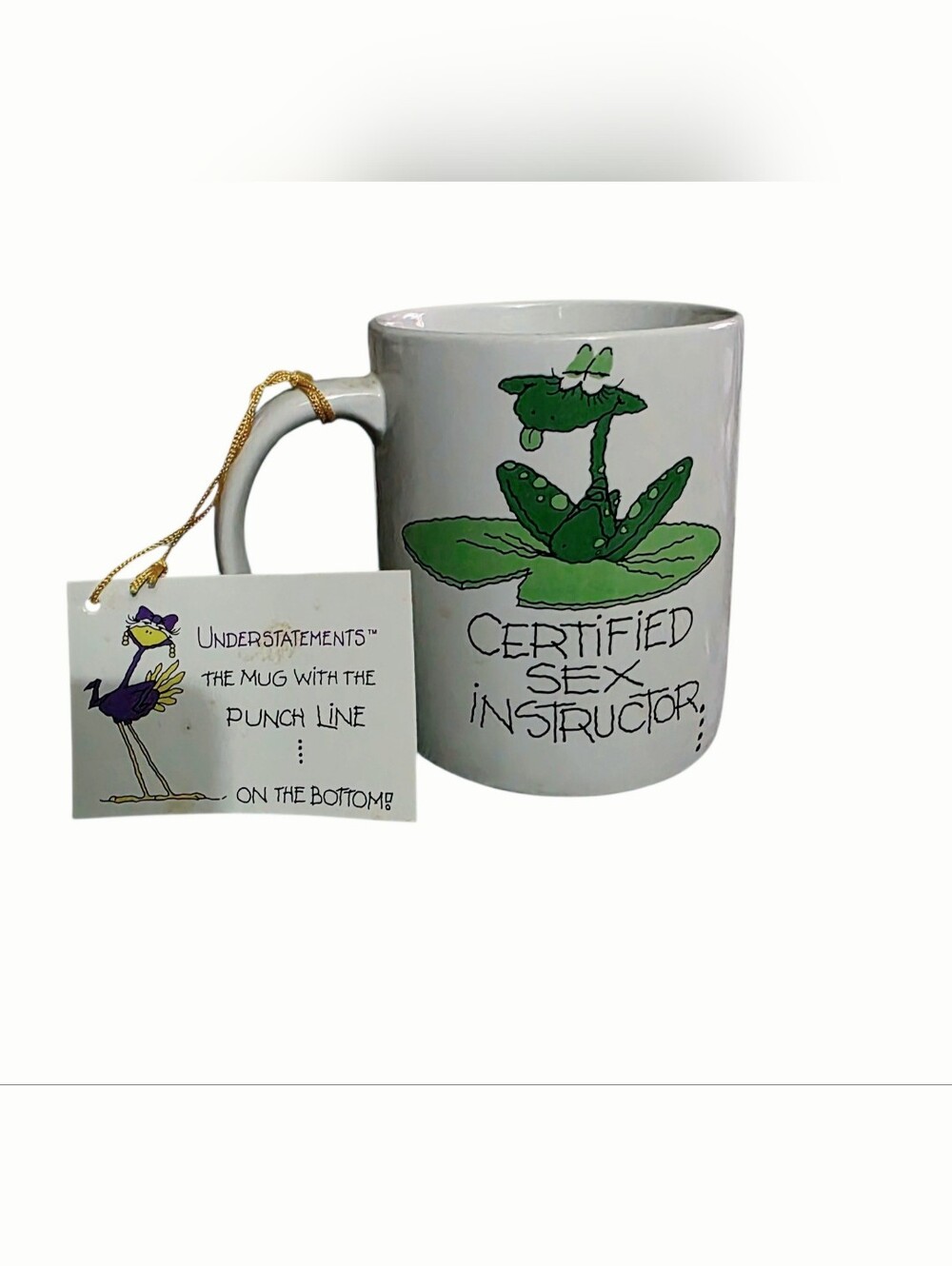 Russ Berrie Understatements 8311 Certified Sex Instructor Mug Korea 12oz NIB